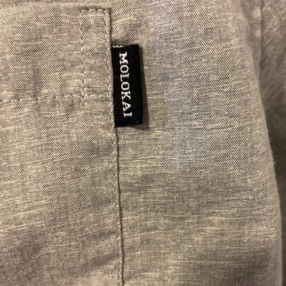 Men’s pre-owned Molokai Surf Co. short sleeve shirt, gray, sz. XL - Picture 3 of 7